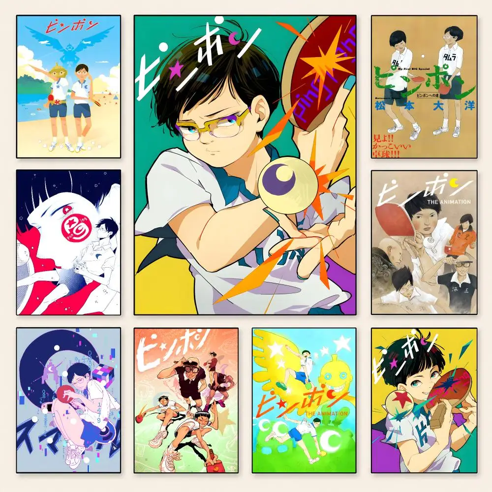 Anime Ping Pong The Animation Poster Poster Minimalist Decor HD SelfAdhesive Wall Art for Home Bedroom Gift Aesthetic Hanging
