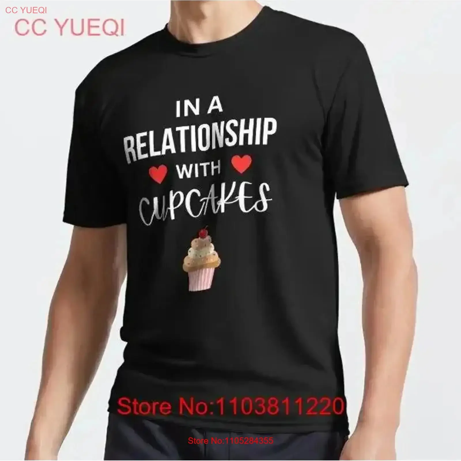 MOST POPULAR In a relationship with Cupcakes Active Design T Shirt vintage Washed Soft Stretched fashion Versatile Comfortable