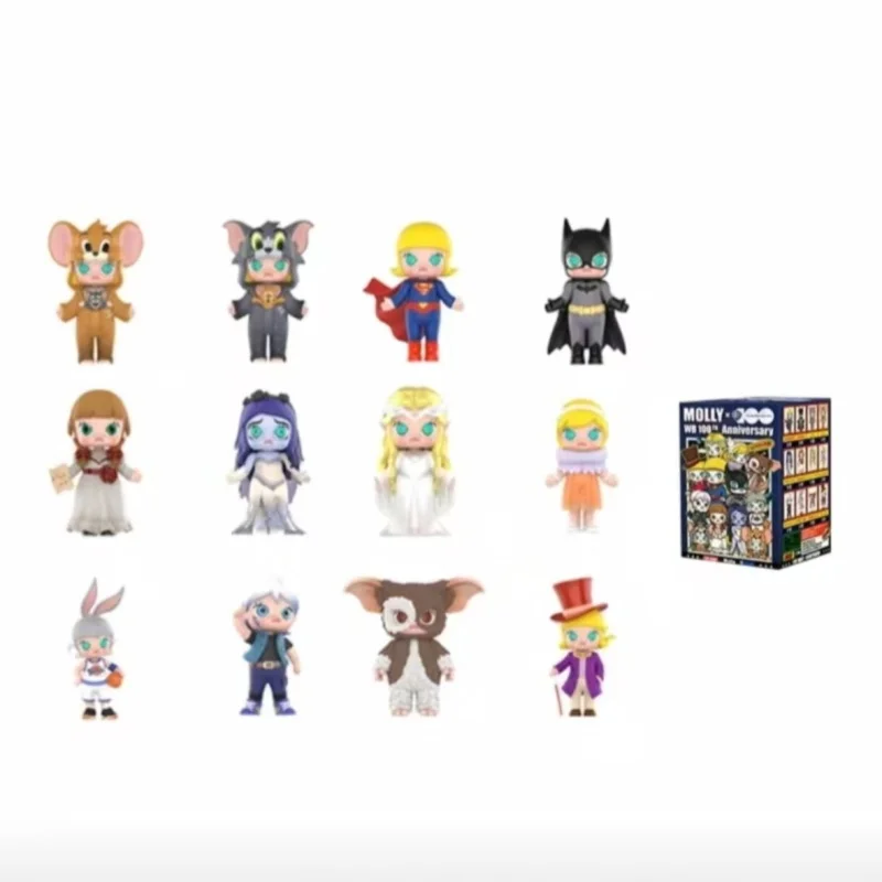 POP MART MOLLY Movies 100th Anniversary Series Blind Box Toys Anime Action Figure Caixa Caja Mystery Box Dolls Girls Gift