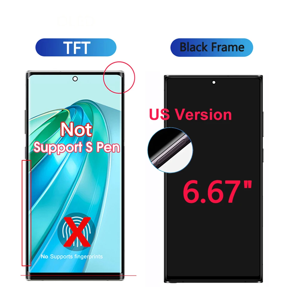 Nieuw AMOLED-scherm voor Samsung Galaxy S24 Ultra LCD-scherm touchscreen digitizer voor Samsung S24 Ultra schermvervanging