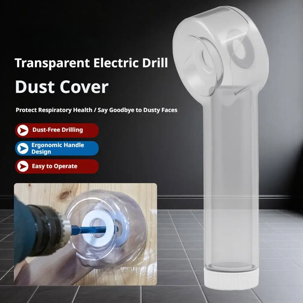 Universal Drill Dust Collector Box with Rotating Tilt System Hands Free Vacuum Suction Nozzle Power Tool Attachments Cover