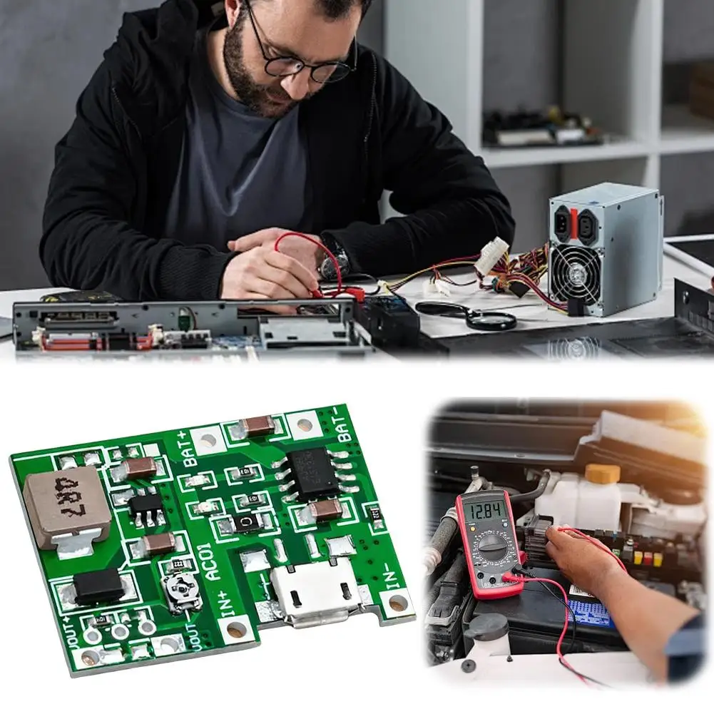 18650 Batteria al litio Ricarica Micro USB/TIPO C 3.7V 4.2V Scheda caricabatteria DC-DC Step Up Boost Modulo