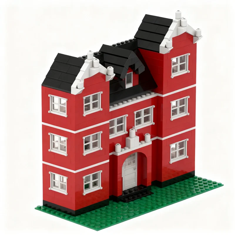 445pcs MOC Town Classic Town Victory Mansions Model Building Blocks Construction Christmas Gift Toy Assemble Birthday Creative