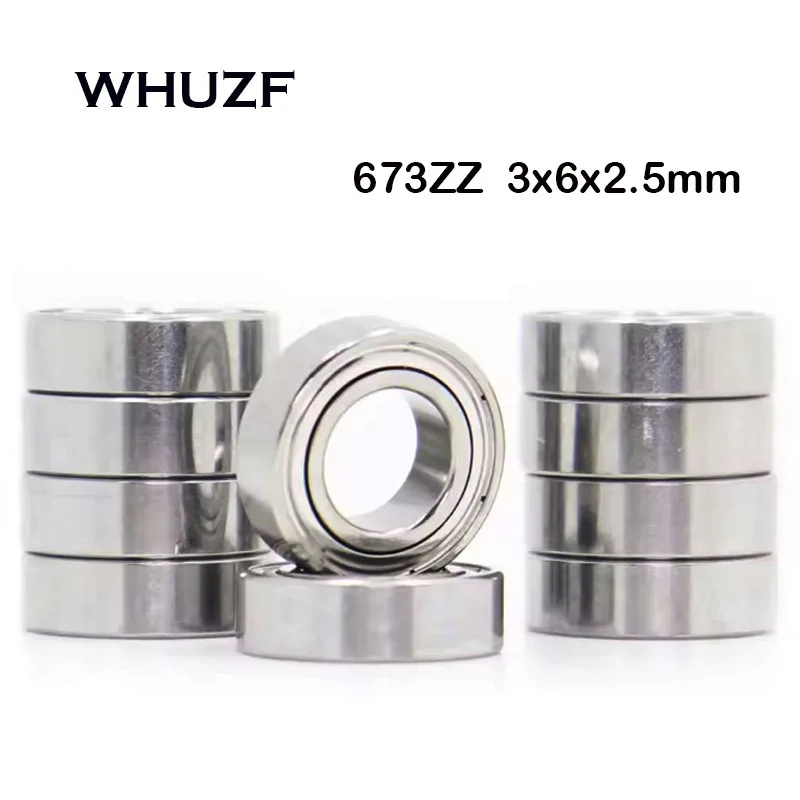 10PCS 673ZZ Bearing High Speed Miniature Bearing ABEC-7 3x6x2.5mm Slim Thin Section Deep Groove 673ZZ Ball Bearings 673 ZZ