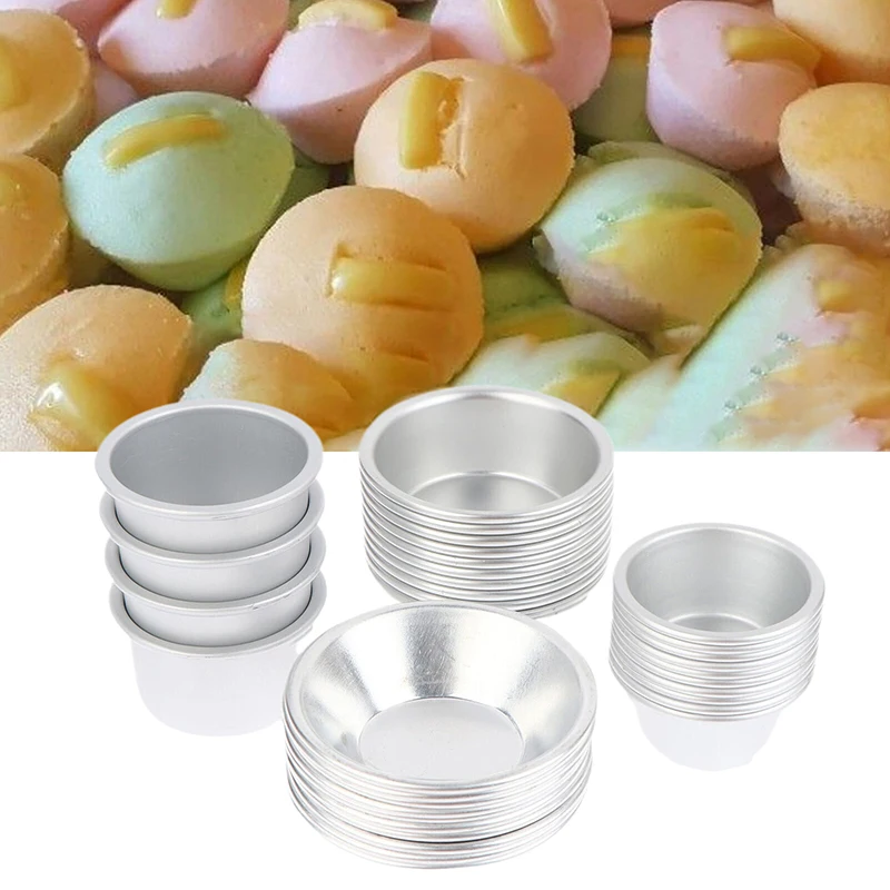 10 Stück Puto-Kuchenform aus Aluminiumlegierung, Eierkuchenform, Mini-Runde Backform für Backofen, Gebäck- und Dessertform, Küchenbackform