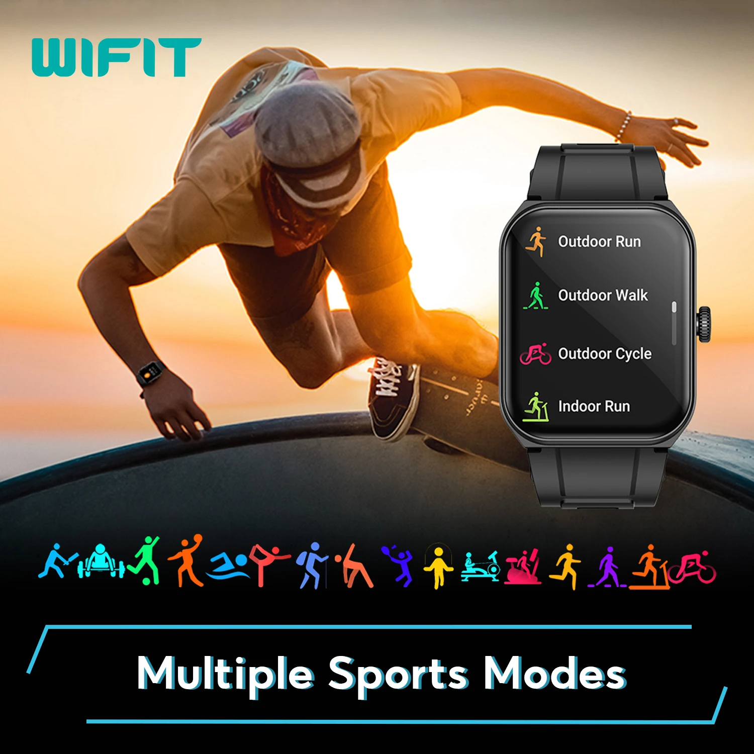 

WIFIT WiWatch S2 Lite Смарт-часы 1,91 "HD Дисплей BT Стабильный вызов Оксиметрия Сердечный ритм Один чип Двойной режим Мустественные спортивные режимы