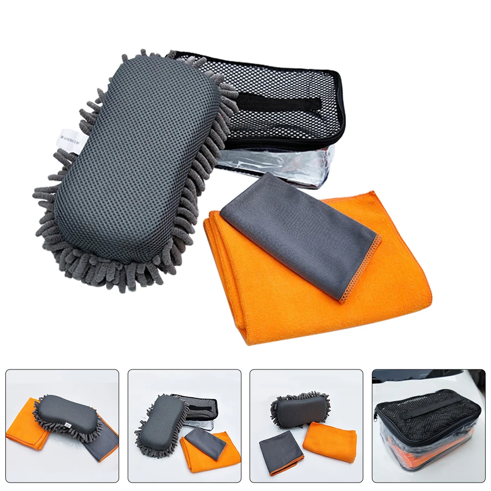 

Car Washing Tools Set Automotive Sponge Scrubber Ultra Absorbent Cleaning Towel Cloth For Auto Detailing Home Outdoor Use Sponge