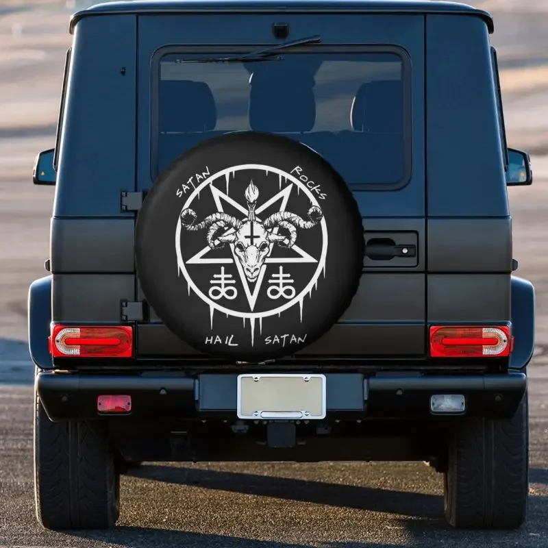 Hail Satan Rocks-スペアホイールプロテクター,ホンダcrv,4wd 4x4 suv,サタニック,オカルト,バフォメット,14 ", 15", 16 ", 17"