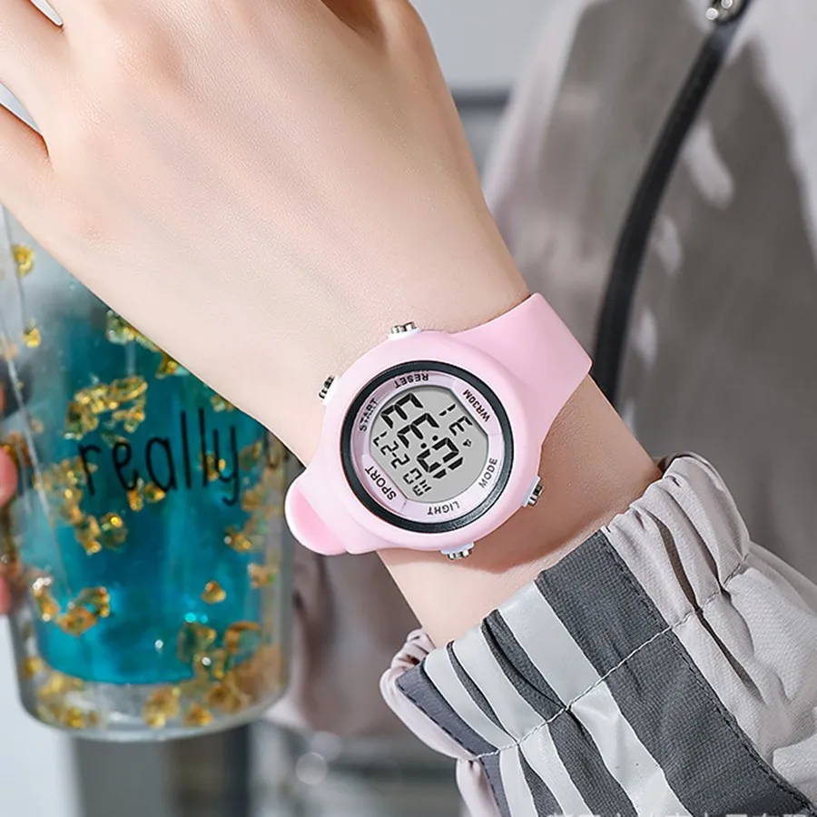 Multifunction Kids Watch Fashion Boys and Girls Student Electronic Wristwatch Alarm Clock Luminous College Style Sports Watch