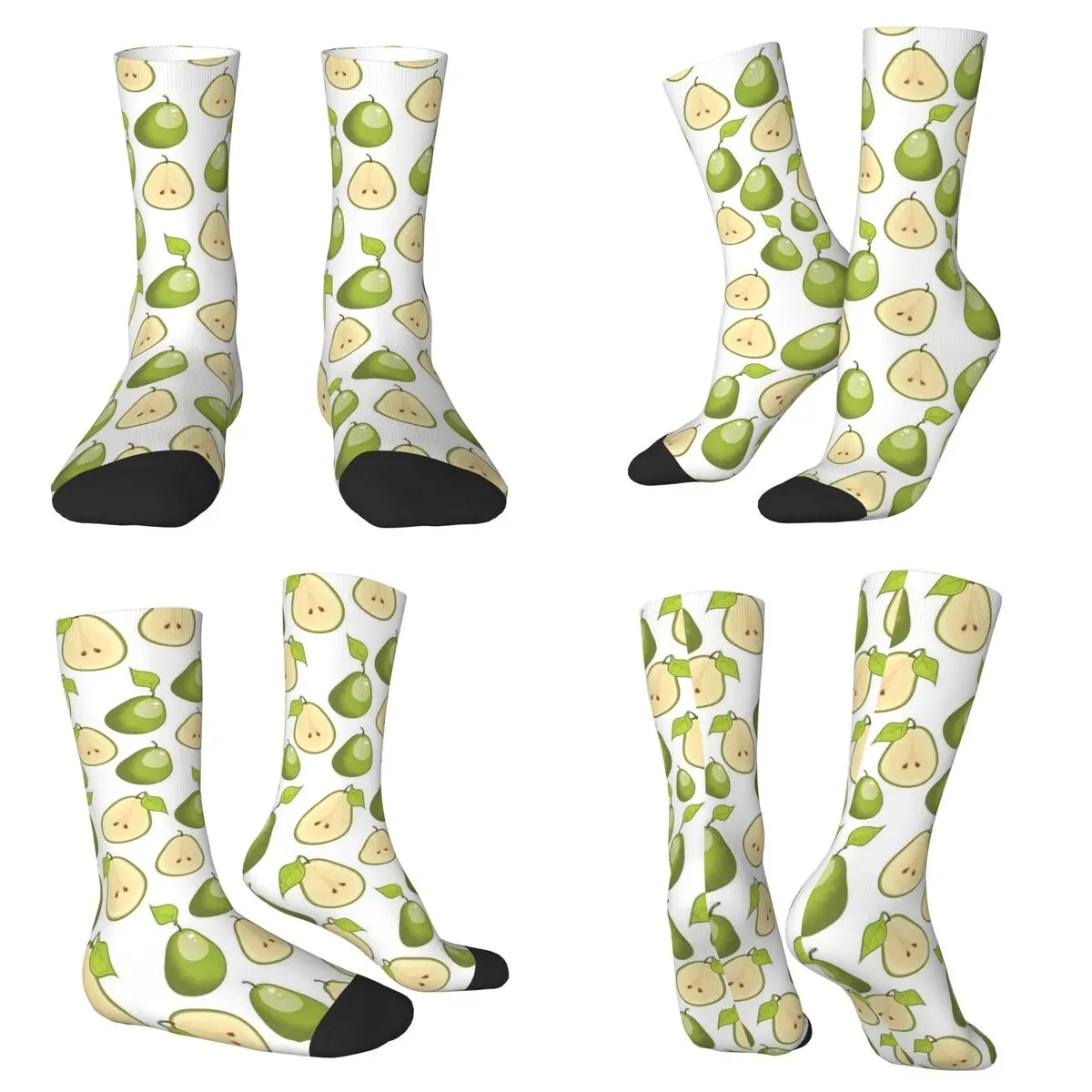 

Носки с героями мультфильмов «Фрукты, груша», чулки высокого качества в стиле Харадзюку, всесезонные длинные носки, аксессуары для мужчин и женщин, подарок на день рождения
