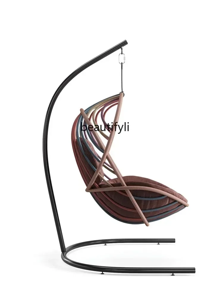 cn8617 LHY  Outdoor Simplicity Living Room Glider Hanging Basket Rattan Chair Swing Indoor Balcony Lazy Bird's Nest Chair Cradle