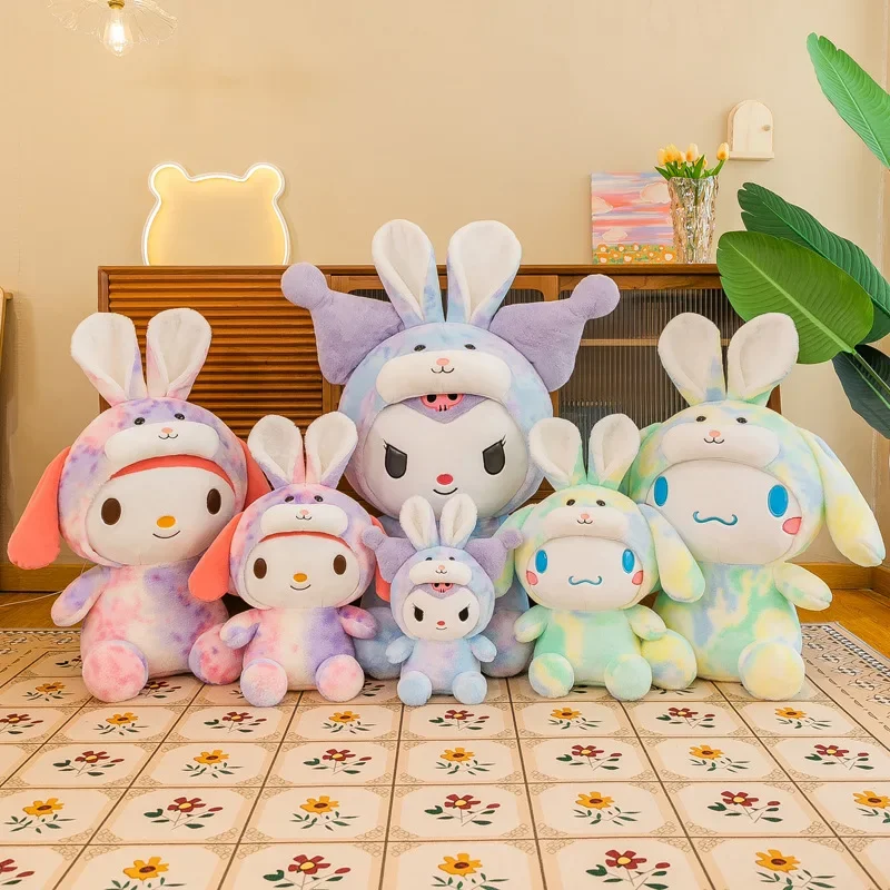 Sanrio-juguetes de peluche de Hello Kitty, juguetes de peluche, Kuromi Melody, Cinnamoroll, almohada, regalo de cumpleaños, regalos de San Valentín,