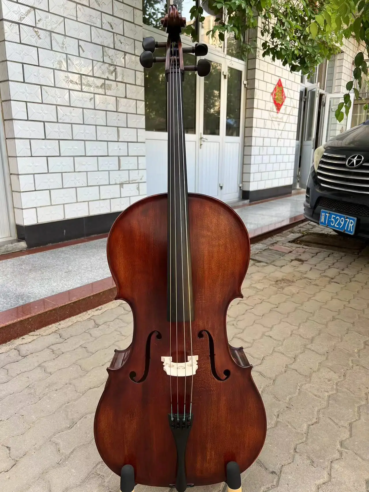 Hand Carved Left-hand song maestro Cello 4/4,Old spruce with hard case/Bow#19726