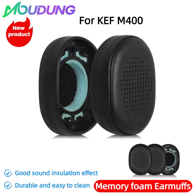 

MOUDUNG Soft Foam Protein Leather With buckle Headphone Earpads Ear Pads Compatible For KEF M400 Headset Earmuff Earphone Sleeve