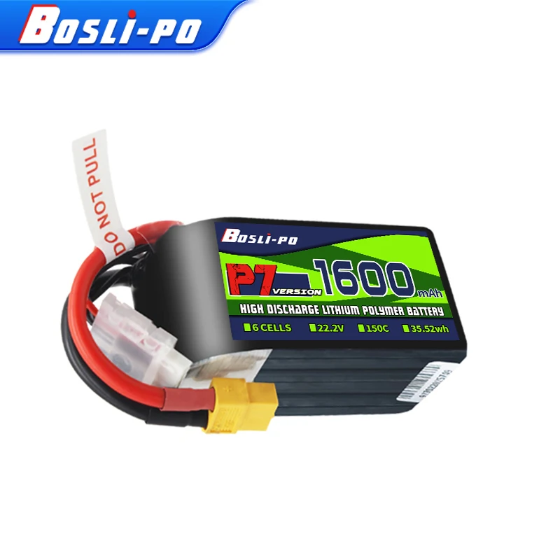 Boslipo P7 1600mAh 150C بطارية ليبو 4S 6S FPV بطارية XT60 التوصيل لسباق الطائرات بدون طيار RC حرة