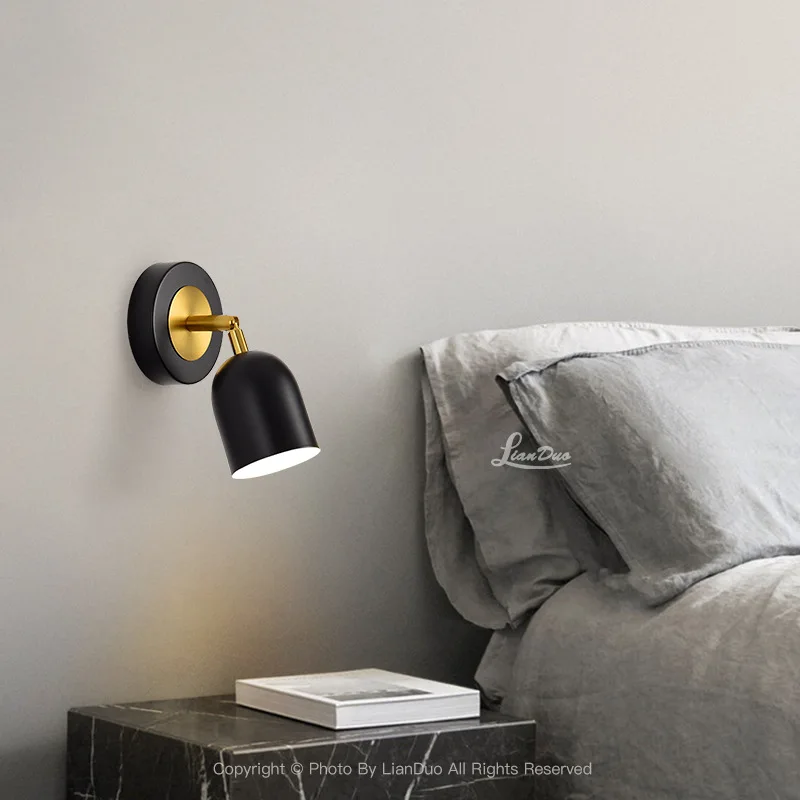 الدورية وحدة إضاءة LED جداريّة مصباح غرفة نوم غرفة نوم الحد الأدنى الحديثة مرآة القراءة الجبهة فندق الممر الديكور الداخلي ضوء الإسقاط