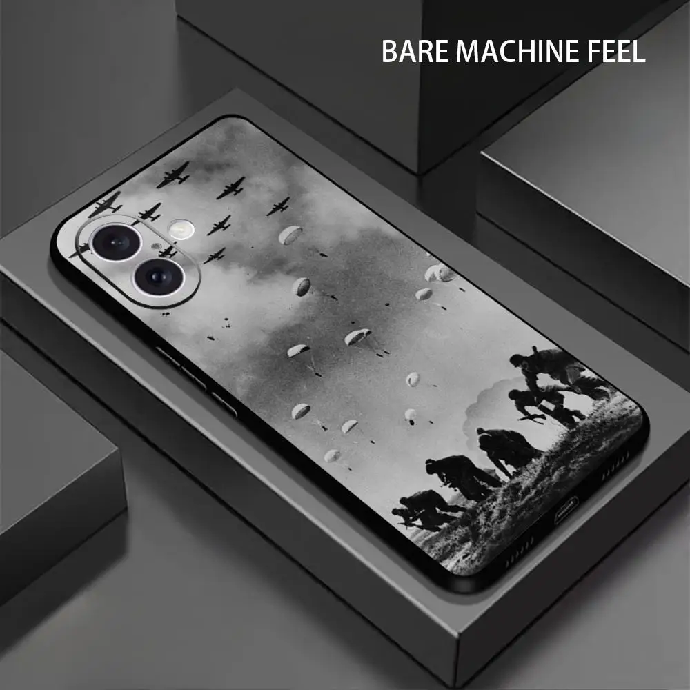 Cool Band of Brothers Film Phone Case For iPhone 17 16 15 14 13 12 X XR XS 8 Plus Mini Pro Max Soft black Shockproof Cover view 4