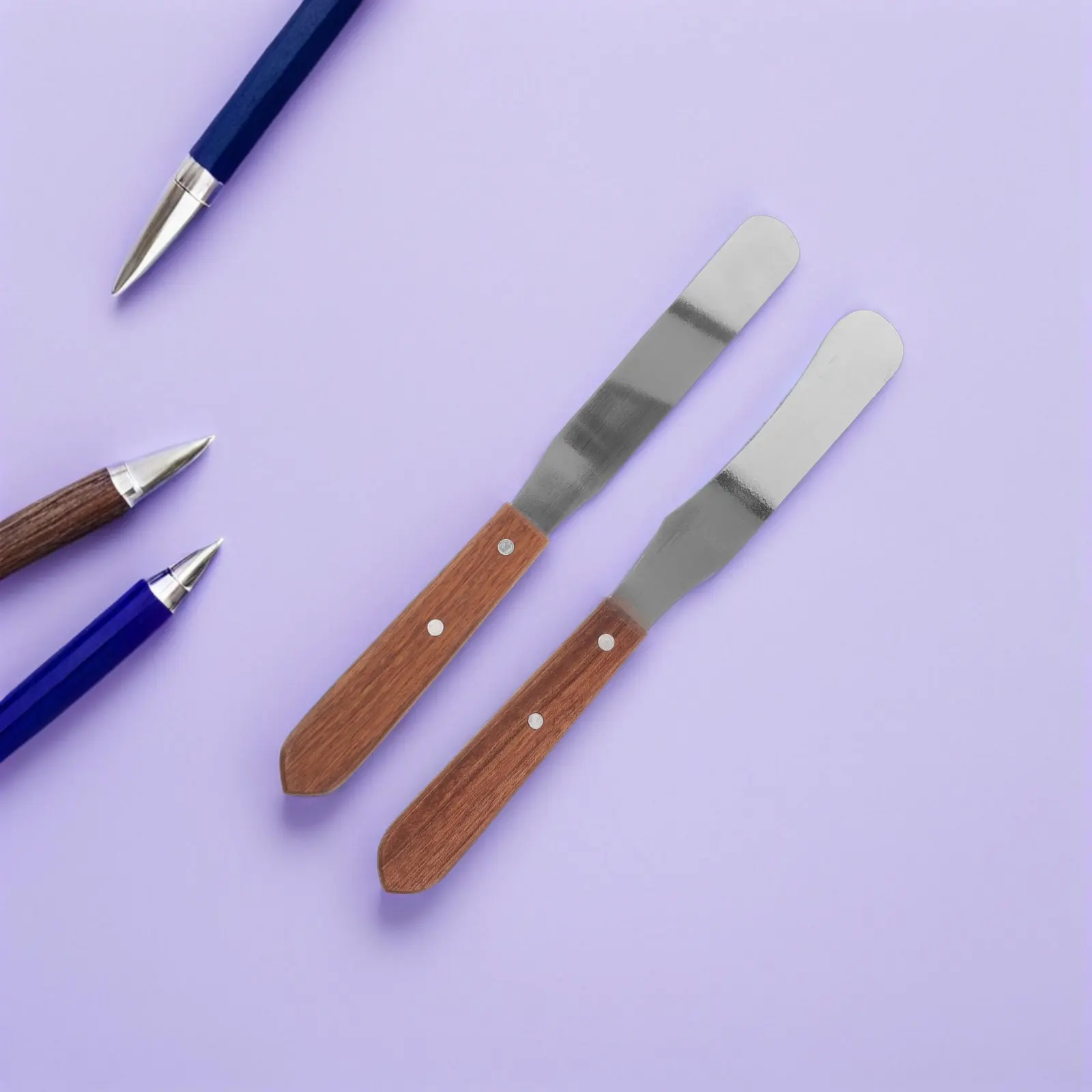Premium Stainless Steel Waxing Spatula with Comfortable Wooden Handle for Effortless Residual Wax Removal Home Salon Travel
