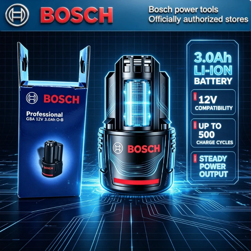 Bosch 12V 3.0Ah Li‑ion Battery,Heat‑resistant Layout Universal Multi‑tool Fit,power pack for 12Vcordless brushless impact driver