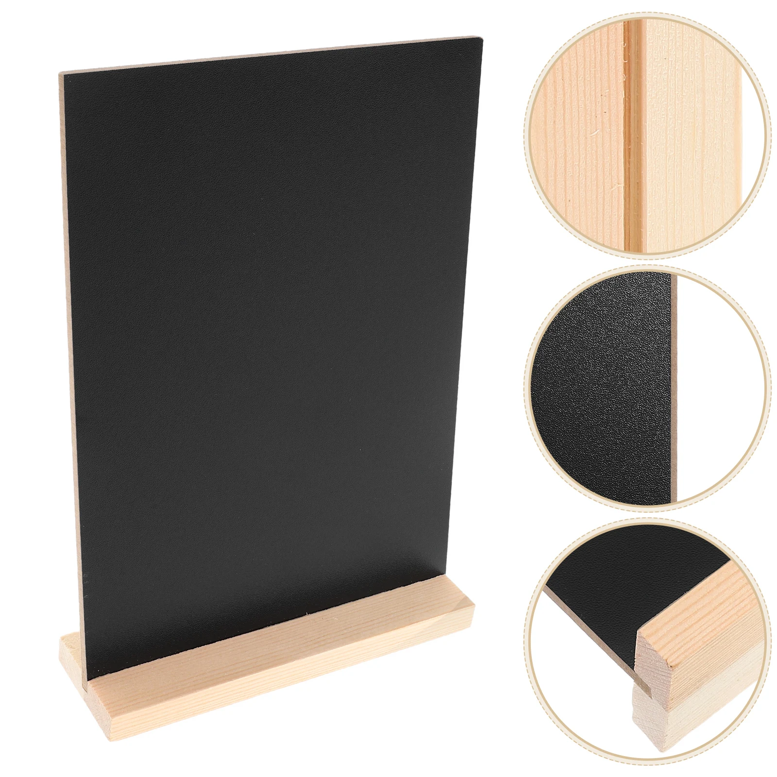 Mini Pine Base Chalkboard Double sided Erasable Message Board Reusable Display Sign Desktop Home Decorative Board Party Wedding