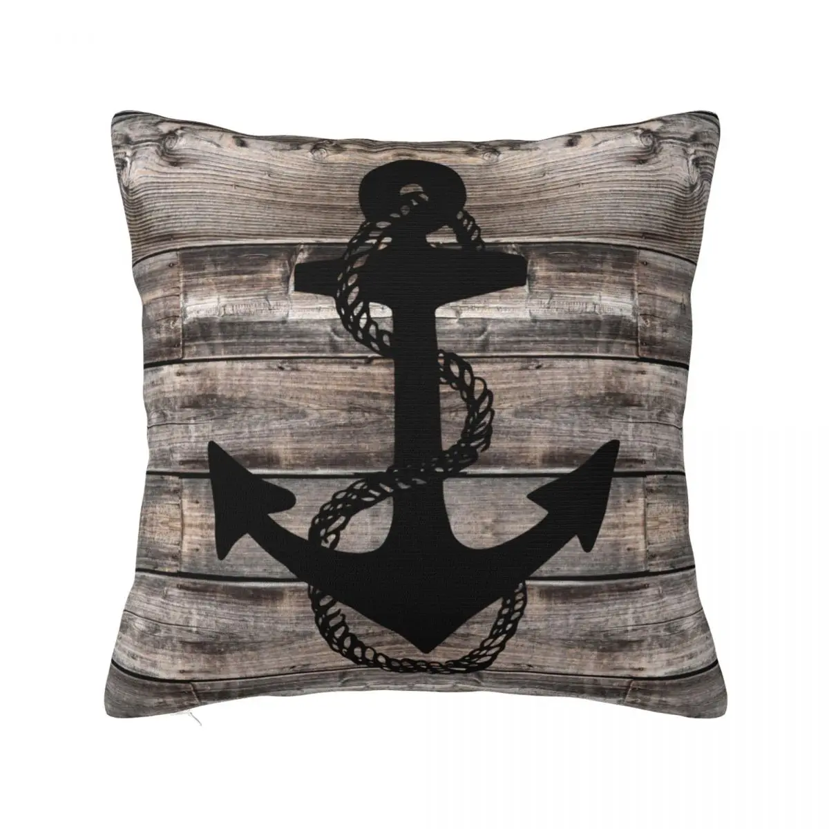 Nautical Anchor Rope Pillowcase Soft Fabric Cushion Cover Decor Sea Style Pillow Case Cover Bed Square 18