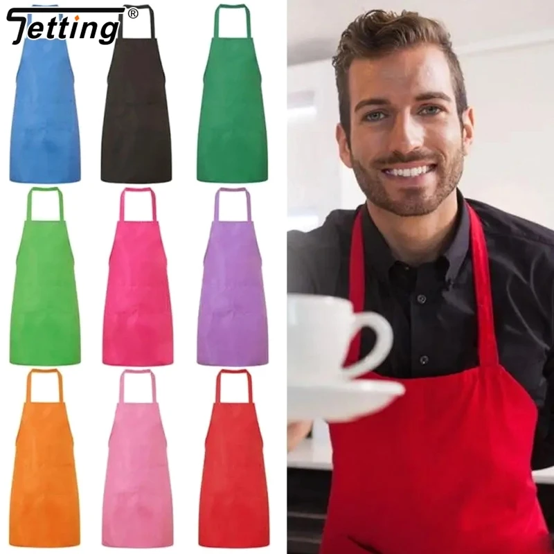 1Pcs Fashion Kitchen Aprons Woman Men Chef Work Apron For Grill Restaurant Bar Shop Cafe Beauty Nails Studios Uniform