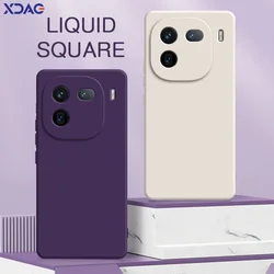 Square Liquid Silicone Phone Case for VIVO IQOO 12 Pro Back Cover IQOO12 12Pro 360 Protective Soft Shockproof Shield Armor Funda