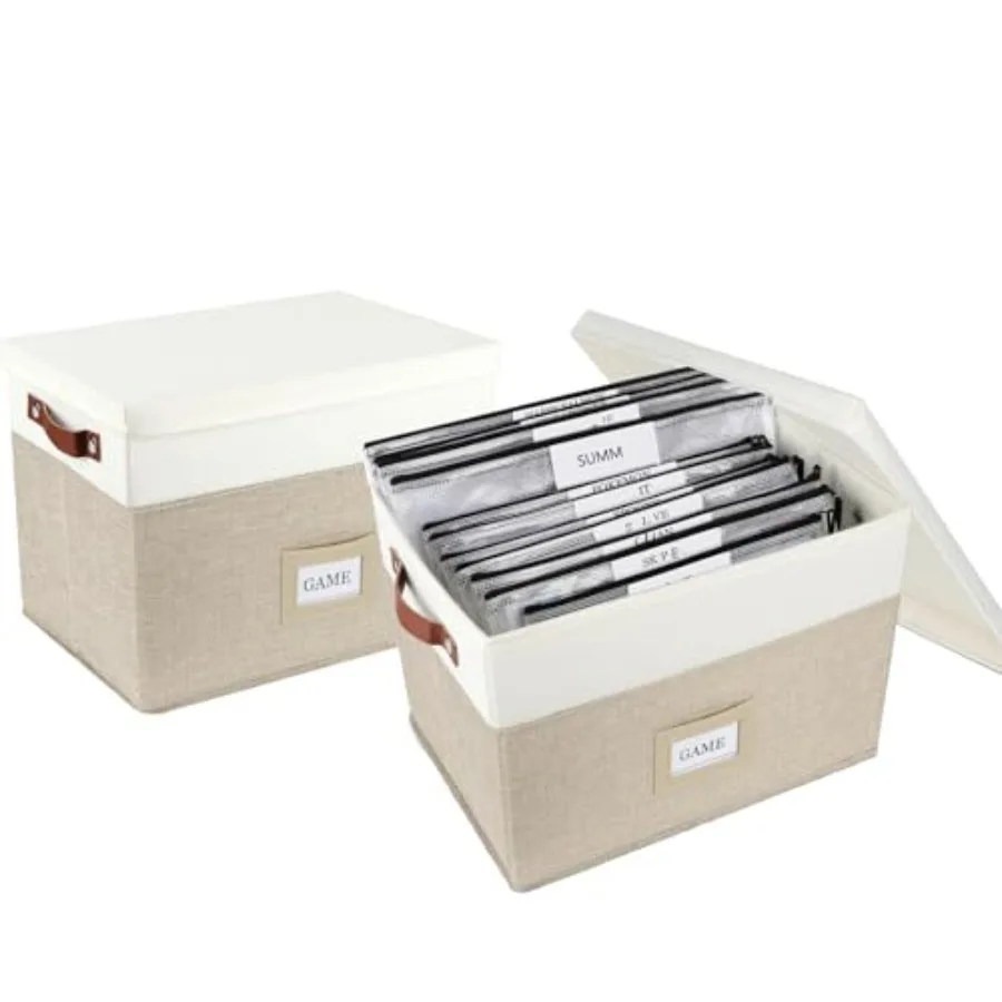 

Органайзер для настольных игр с 12 мешочками на молнии и стикерами для записей, контейнер для хранения настольных игр с крышкой для офиса