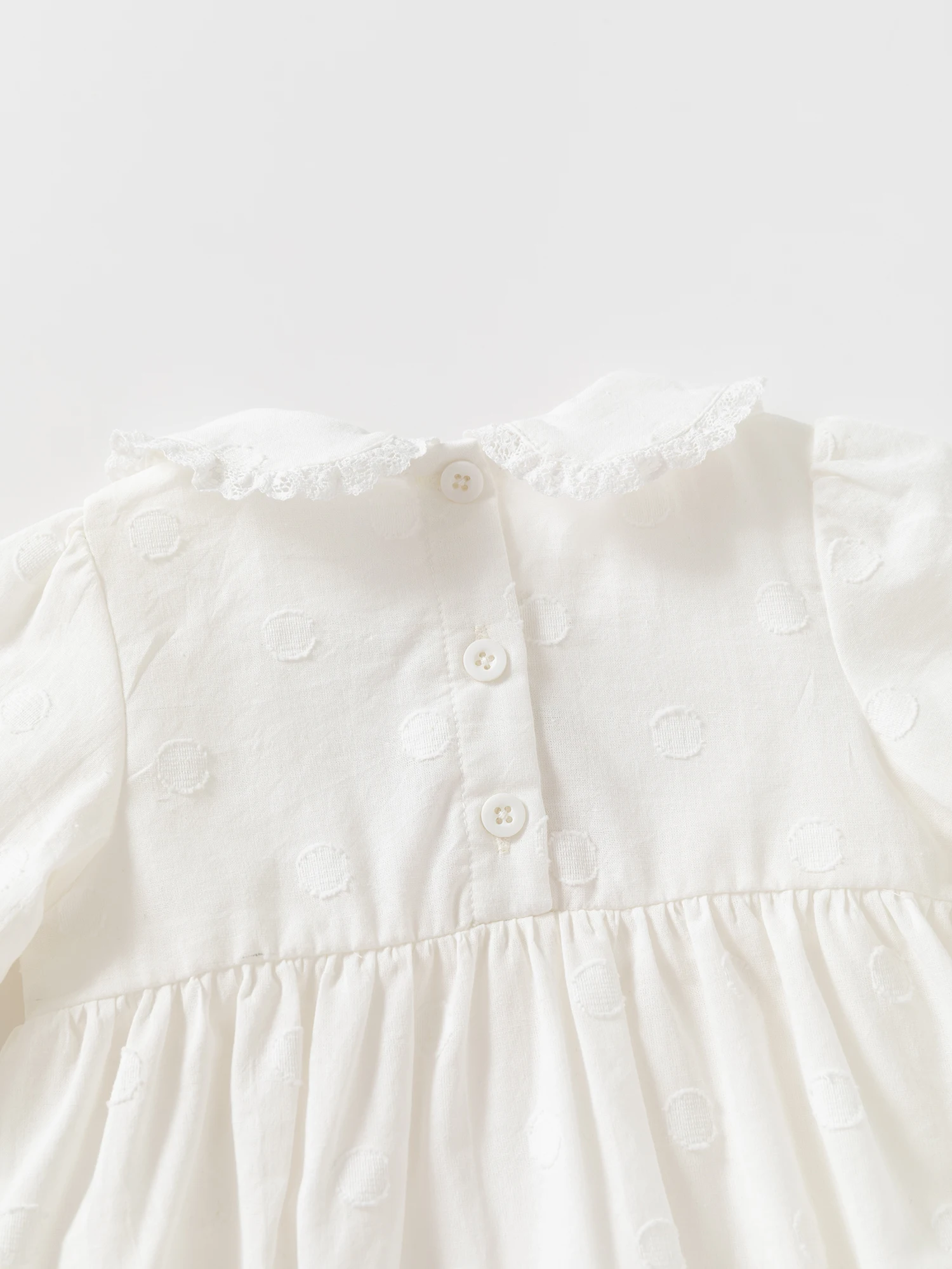 ملابس داخلية للفتيات الصغيرات بياقة بيتر بان مكشكشة ومطرزة بالزهور ملابس الأميرة للفتيات للخريف