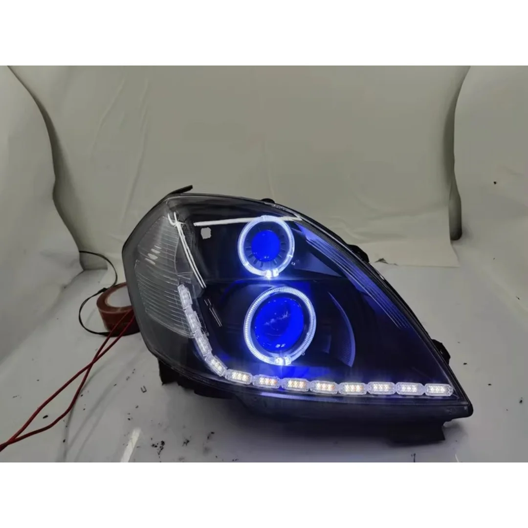 Headlight Assembly for Nissan Sylphy Sentra 06-12 Modified LED Front lamp Angle Devil Eye Daytime Running light