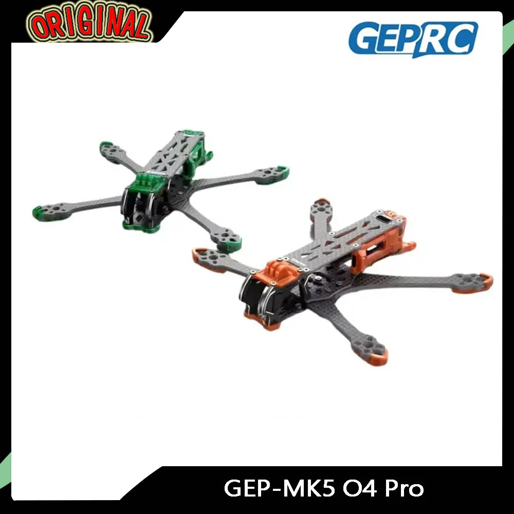

GEPRC GEP-MK5 O4 Pro 5-дюймовая рама из углеродного волокна — широкий X-дизайн, легкое крепление для квадроциклов FPV для фристайла