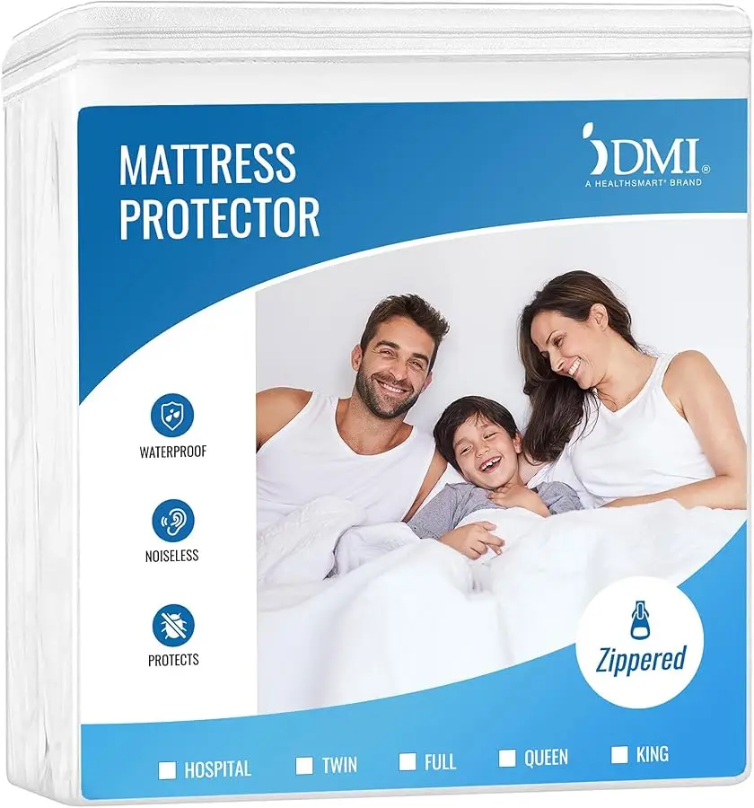 

Waterproof Mattress Protector and Mattress Co er, Encased Zippered Fit, Full, Packaging may ary