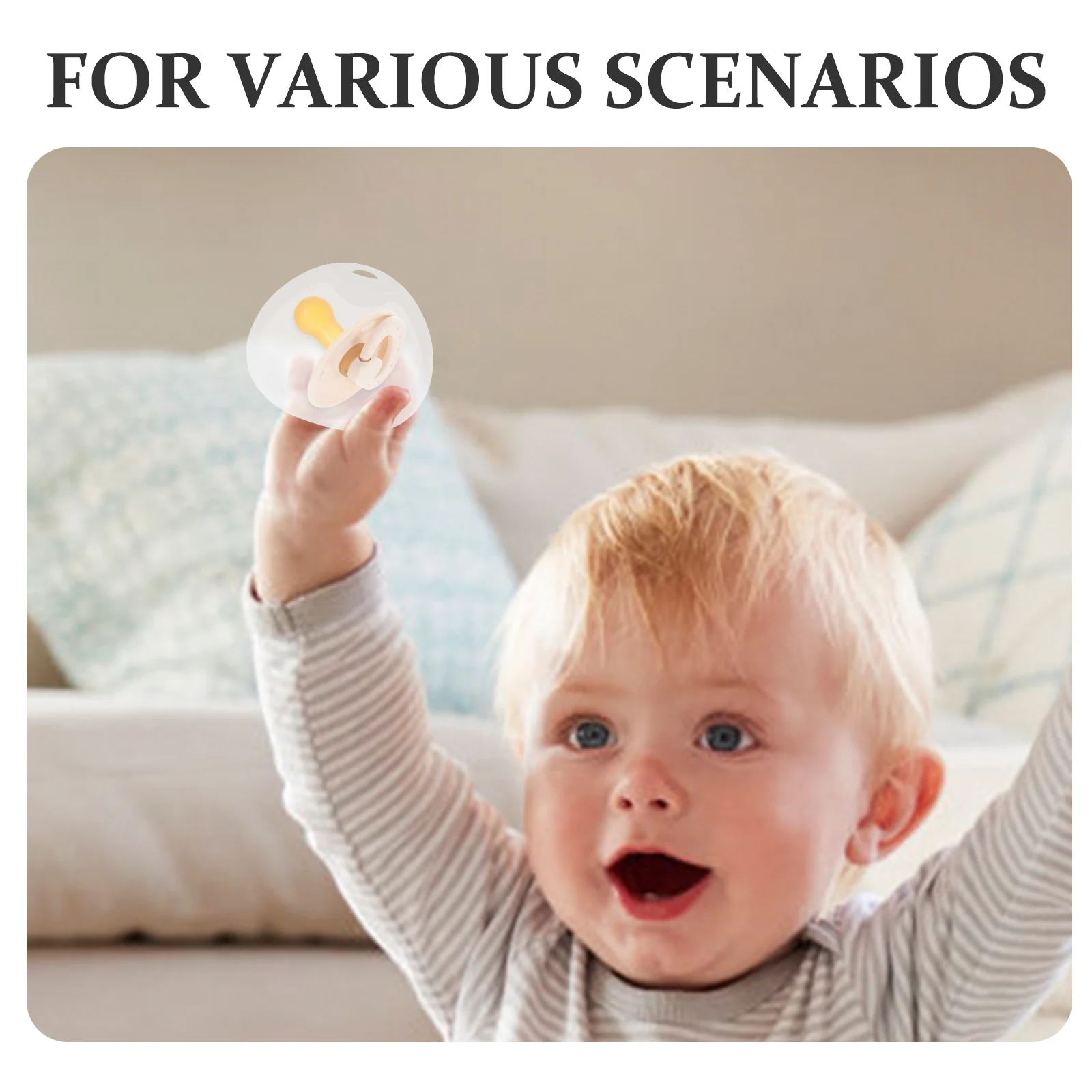 6Pcs Portable Pacifier Carrier Box Triangle Shape Baby Pacifier Storage Container for Travel Diaper Bag Use Leak-Proof Infant