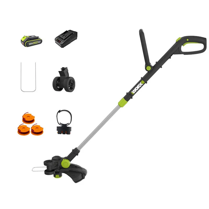 Handheld Electric Lawn Mower Lithium Battery Grass Trimmer Auto Release String Cutter Pruning Garden Tool