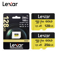 V60 microSDXC UHS-II Card with Reader Lexar A1 4K Memory Card 256GB 128GB Flash Micro SD Card for UAV Table DVR Video TF Card