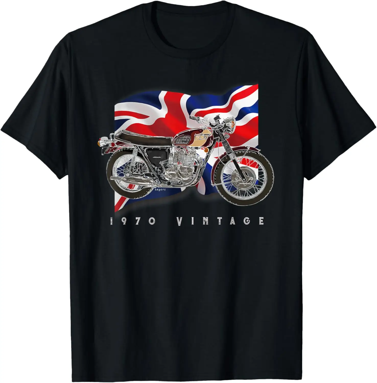 

Vintage British Motorcycle Original Illustration T Shirt