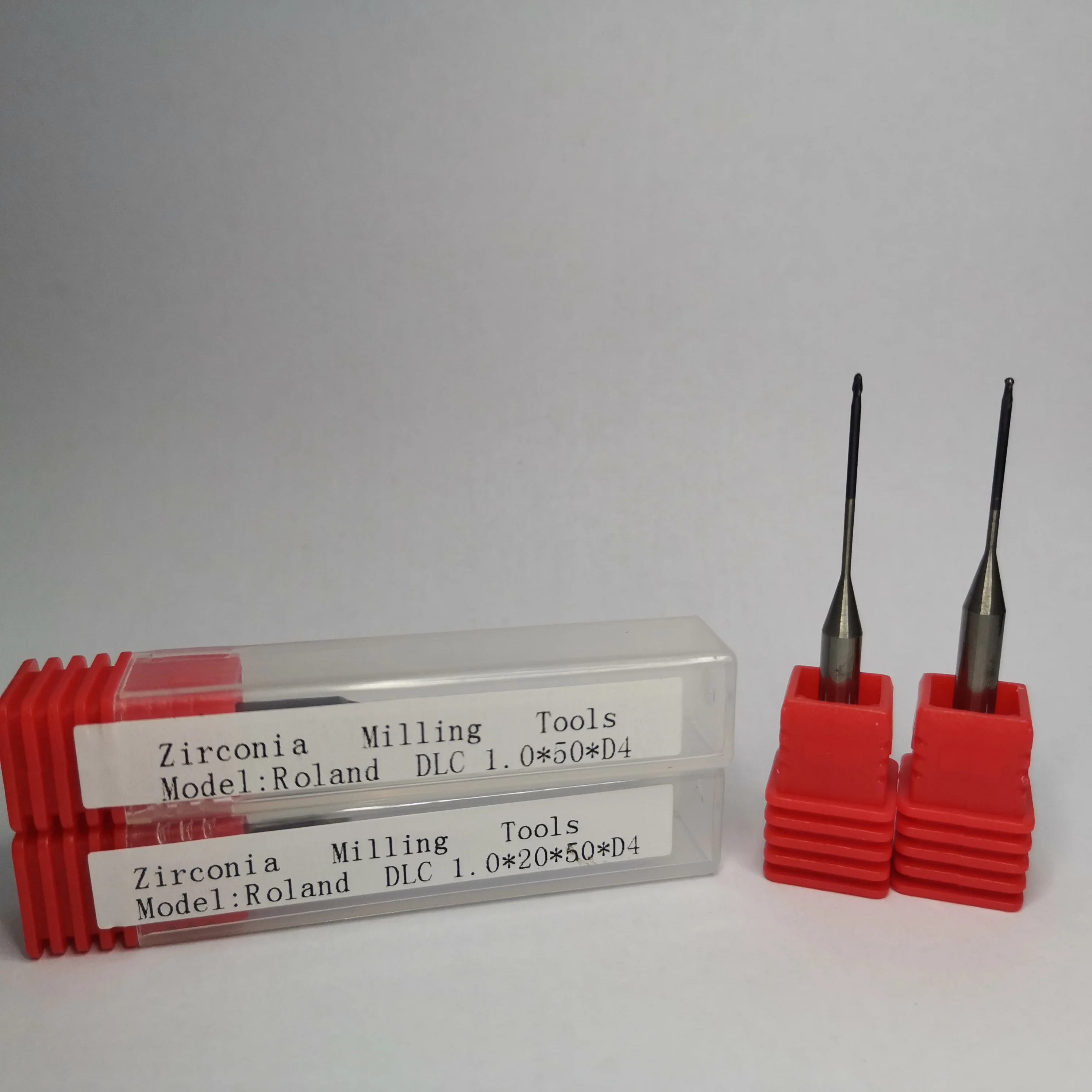 Roland DWX 52 Milling burs 0.3 mm/0.6 mm/1.0 mm/2.0 mm for Zirconia PMMA Peek and Wax in CADCAM Open System