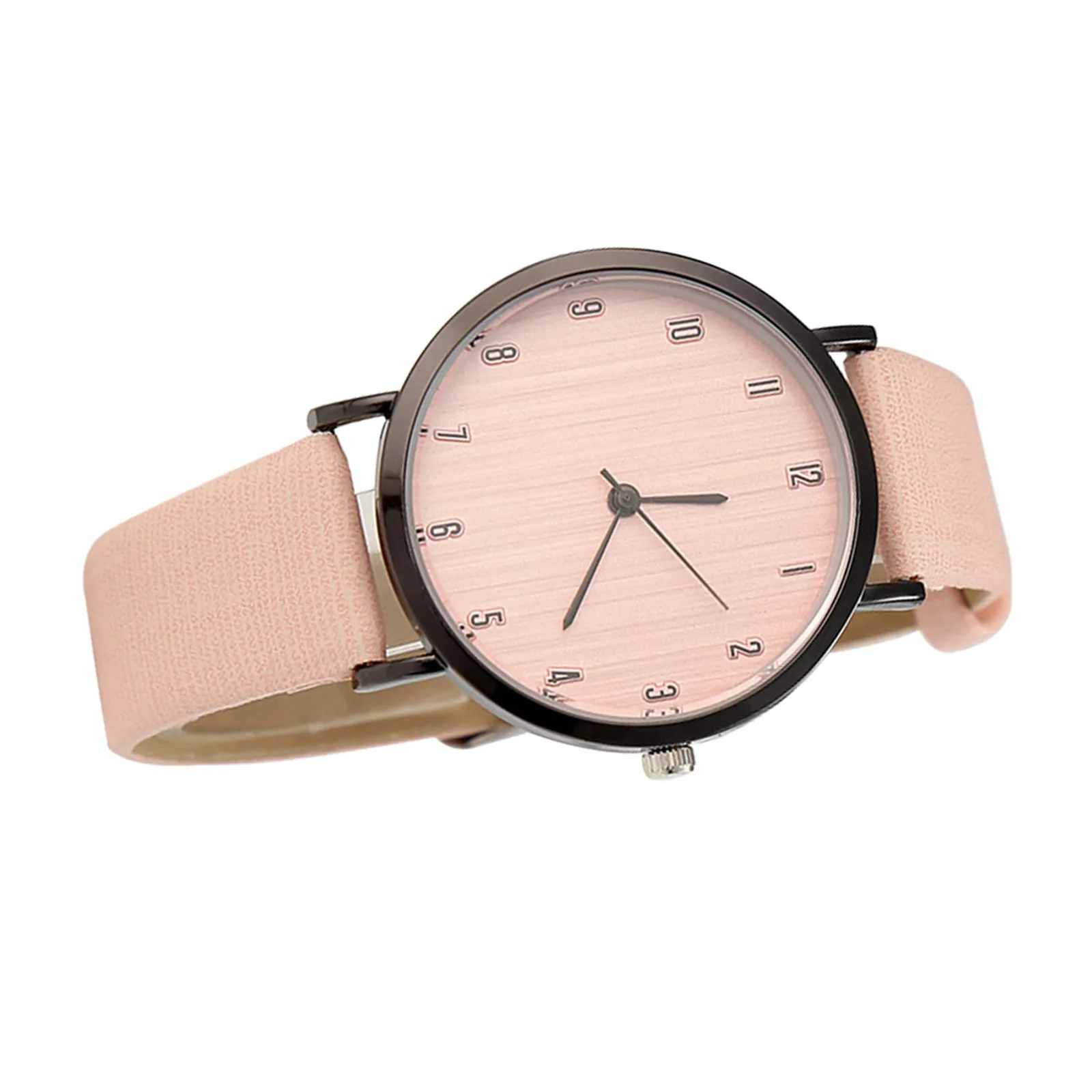 Women Quartz Watch Wooden Grain Dial Stylish Elegant Strap Lightweight Comfortable Daily Party Dating School Fashion
