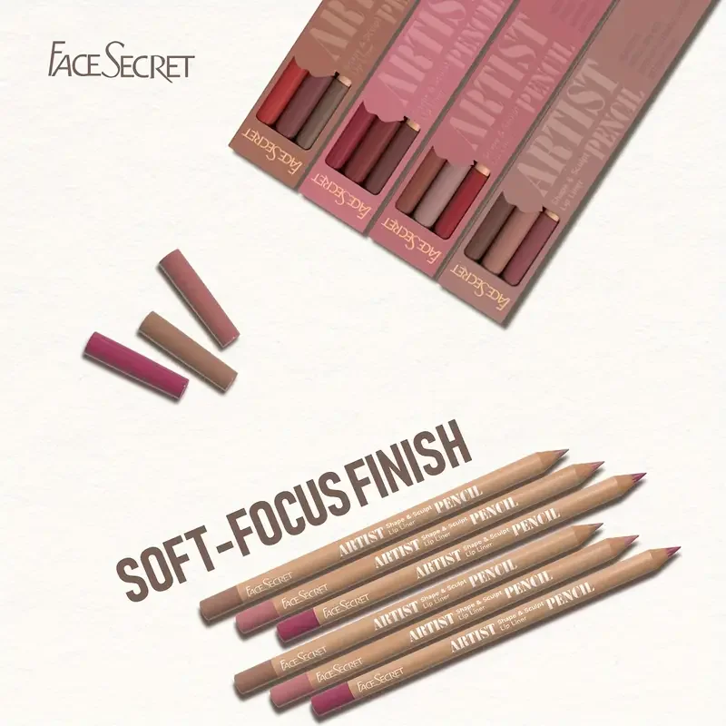 Combo per trucco labbra da 6 pezzi, rossetto opaco in velluto a lunga durata, regalo perfetto impermeabile per il giorno di Natale, set di matite per labbra