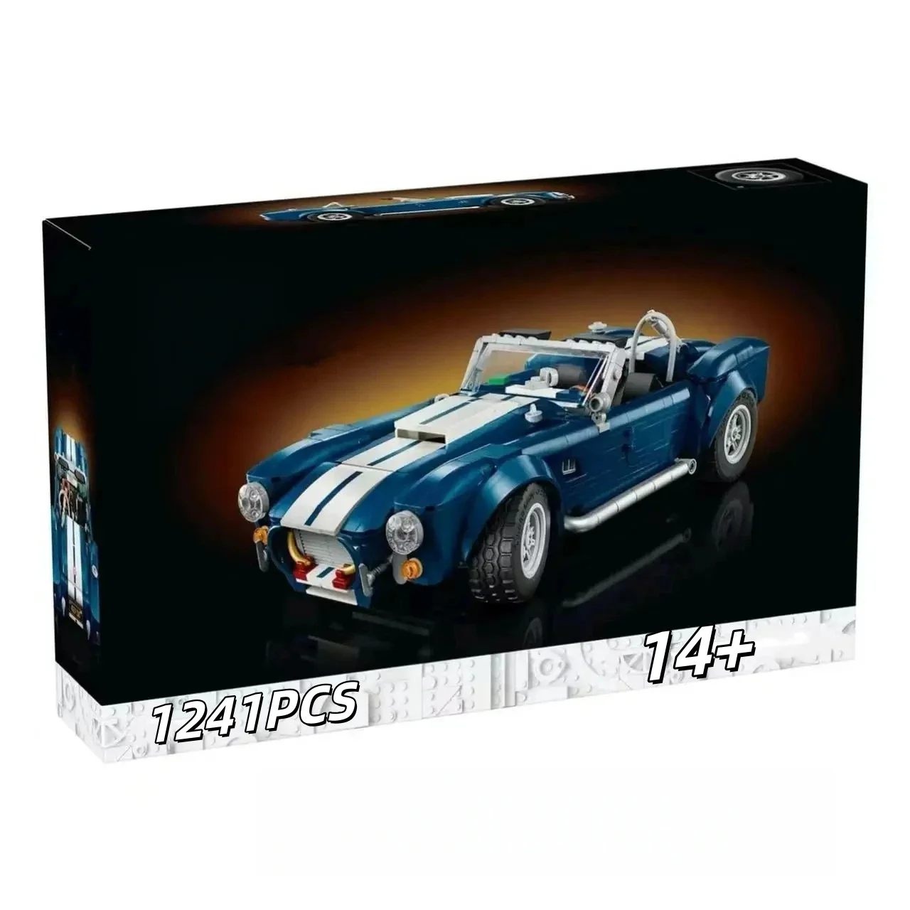 

2025NEW 1241P FIT 10357 Technical Blue COBRA Super Car Building Blocks Brick Vehicle Model Car DIY Toy For Adult Boy Christmas