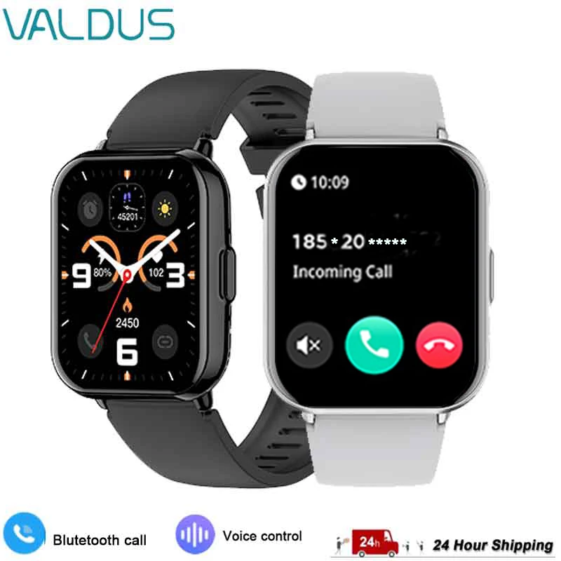 Valdus smartwatch para homens mulheres de fitness esportes longa vida útil da bateria bluetooth chamada à prova dwaterproof água 2025 novo 1.83 toque completo relógio inteligente