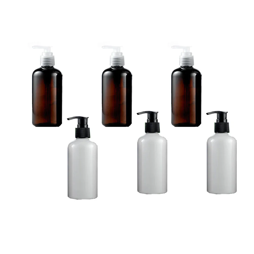 6pcs Practical Screw Pump Bottle Compact Round Shoulder Bottle Split Charging Empty Bottles Reusable Emulsion Pump Bottle for