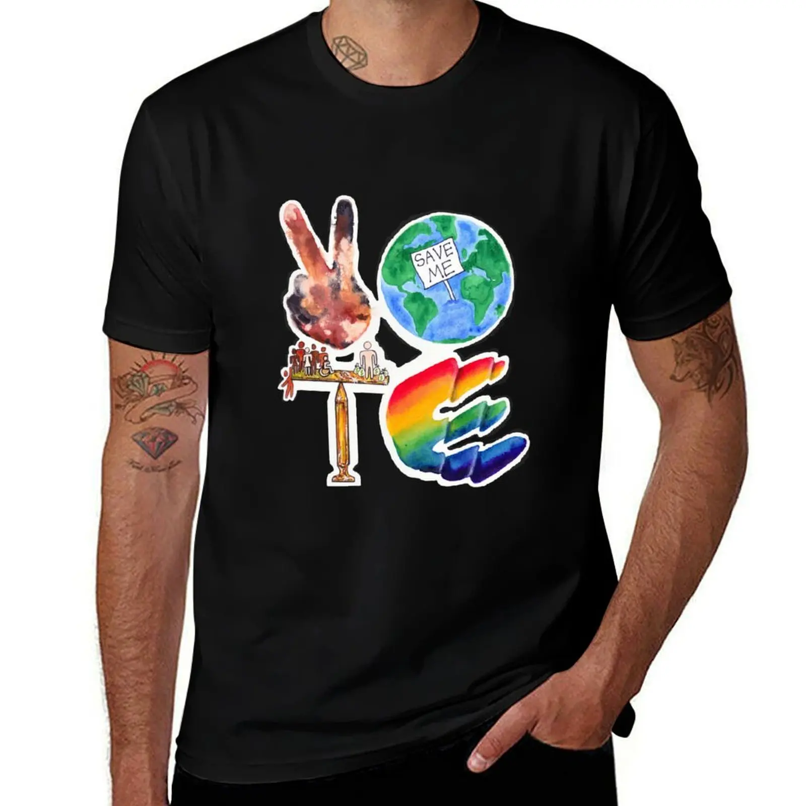 

VOTE for everyone's rights! T-Shirt anime tshirt cotton t shirts man 100% T-Shirt