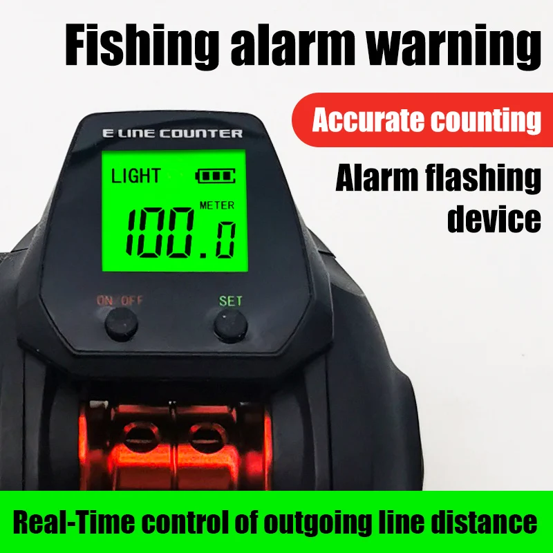 Electronic large screen counting fishing wheel high speed 7.2:1 10kg saltwater freshwater application image 2