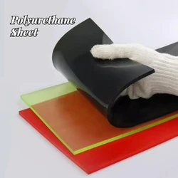 1Pc Black Polyurethane Elastic Rubber Sheet 2/3/4/5/6/8/10mm PU Damping Cushion Plate Plastic Board Oil Abrasion Resistance