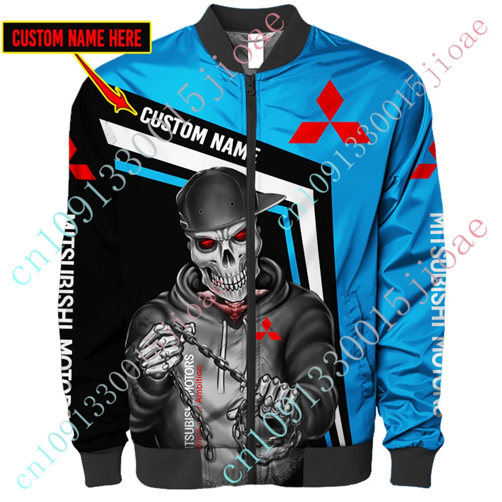 Mitsubishi Thick Coat Jackets For Men's Clothing Techwear Baseball Uniform Harajuku Parkas Windbreaker Bomber Jacket Custom Logo