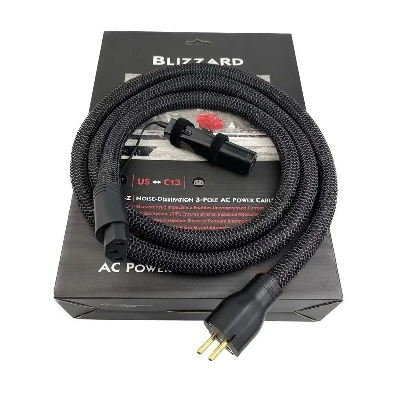 Blizzard C13 AC Power Cable High-Purity PSC+ Copper HiFi Audio Power Cord US & EU Plug with Box