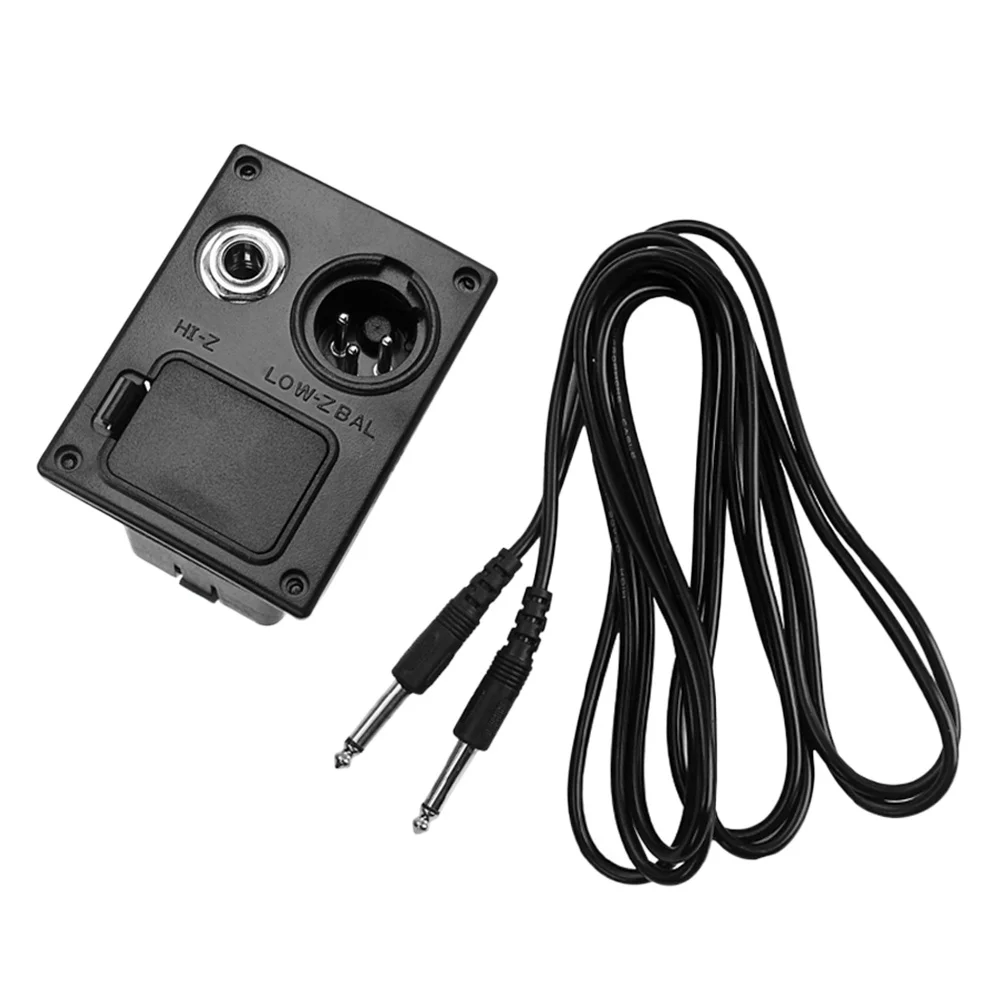 9 فولت صندوق للجيتار باس القيثارة 4-Pin B-نوع جاك 6.35 مللي متر الناتج محطة نشط لاقط Eq الدائرة شقة جبل استبدال