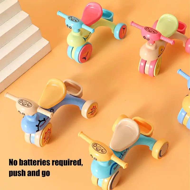 1PC Tricycle Assembly Tricycle Fingertip Play Toy Creative Inertia Tricycle PushGo Vehicle For Boys Girls Fine Motor Skill Toys