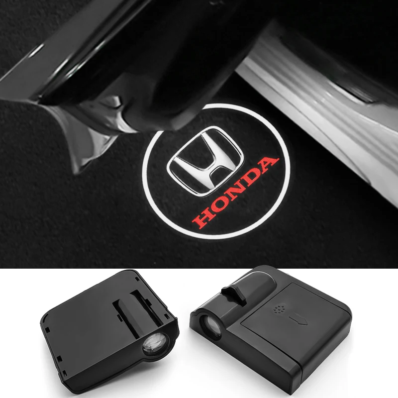 Lampe de bienvenue pour porte de voiture, projecteur LED HD, éclairage de courtoisie pour Honda Civic Accord Fit CRV Jazz Odyssey Insight HRV, accessoires